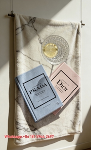Dior Prada Marble Print Flannel Sofa Throw Blanket D227